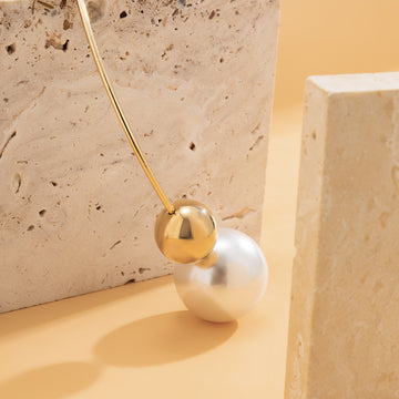 N2578 - Elegant Pearl Collar Necklace